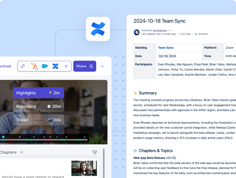 Atlassian Integration for Read Share Read AI Meeting Notes and Action